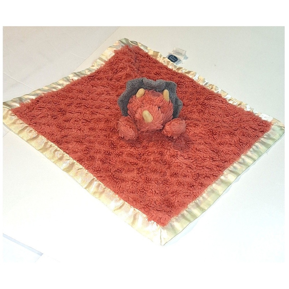 Mary Meyer Putty Nursery Triceratops Dinosaur Lovey Security Blanket Pink 13x13